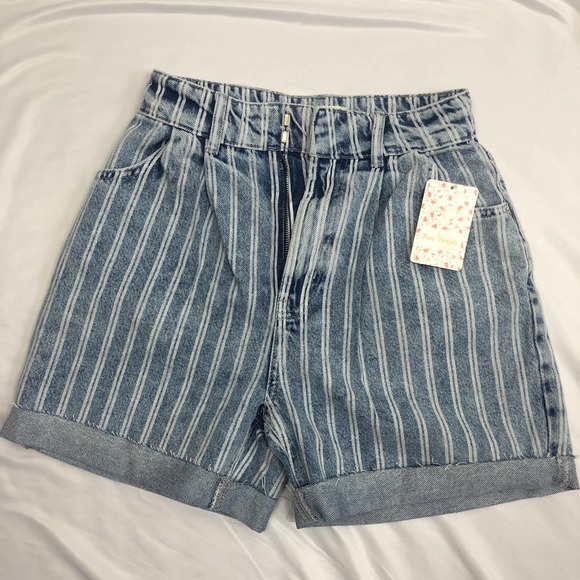 Free People Pants - Free People High Waisted Paperbag Jean Shorts